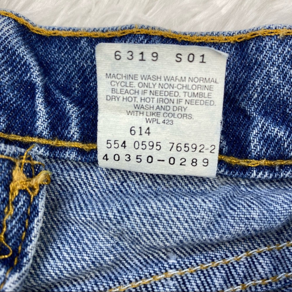 Vintage Kids Levi's 550 Orange Tab Cut Offs A40 - Picture 6 of 12